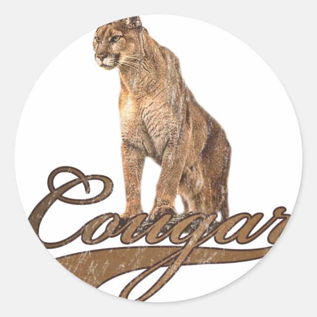 Sticker Rond Cougar (Devant)