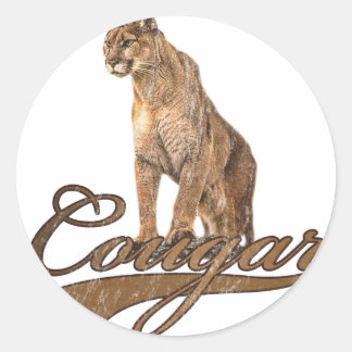 Sticker Rond Cougar