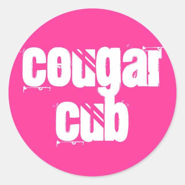 Sticker Rond Cougar Cub (Devant)