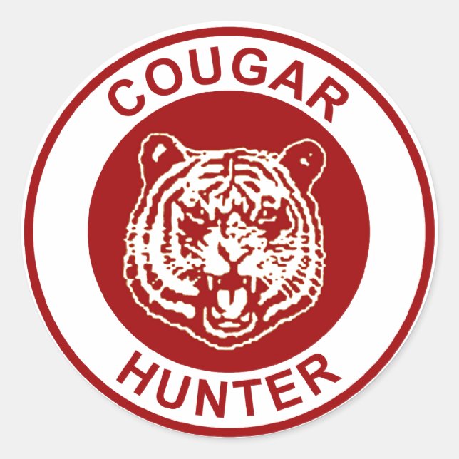 Sticker Rond Cougar Hunter (Devant)