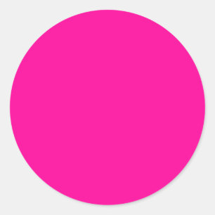 Sticker Rond Couleur Arrière - plan FF0099 Fuchsia Magenta Hot 
