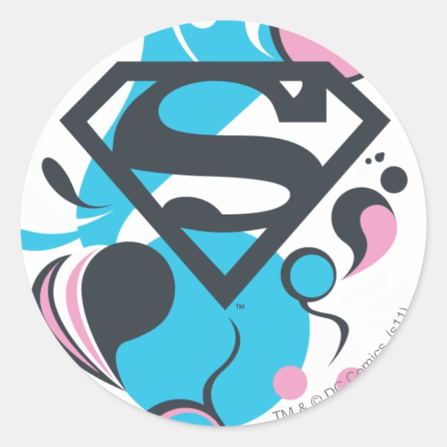 Sticker Rond Couleur bleu éclat (Devant)