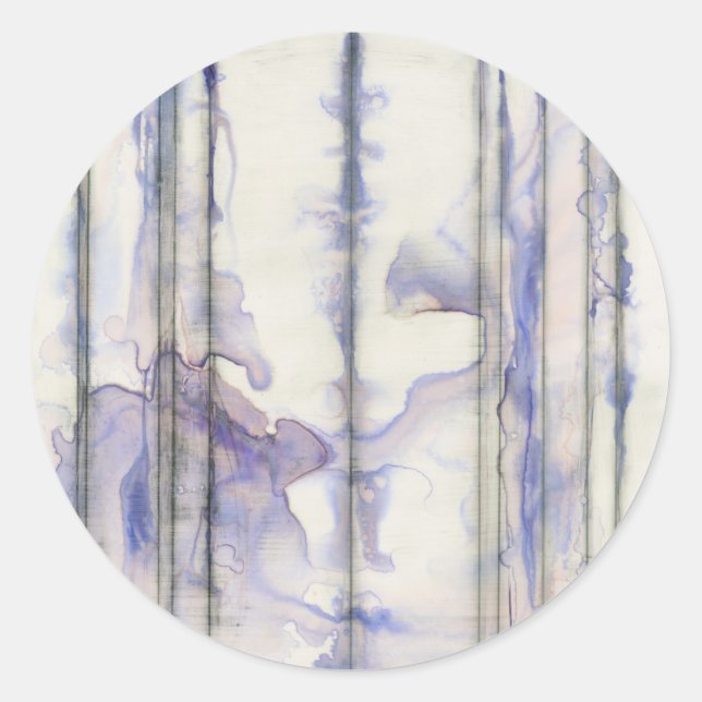 Sticker Rond Couleur d'aquarelle Violet Free Expression (Devant)