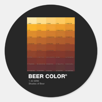 Sticker Rond Couleur De Bière 1-40 Sm Tons De Bière
