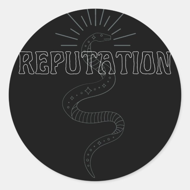 Sticker Rond couleur de confort du serpent de réputation (Devant)