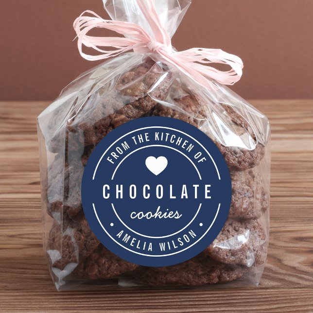 Sticker Rond Couleur de fond modifiable De la cuisine de (Créateur téléchargé)