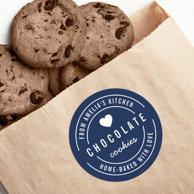 Sticker Rond Couleur de fond modifiable Faite avec amour à la m (Créateur téléchargé)