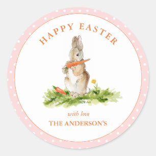 Sticker Rond Couleur d'eau mignonneSticker rond classique lapin