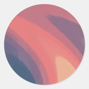 Sticker Rond Couleur d'eau rose Sunrise et orange