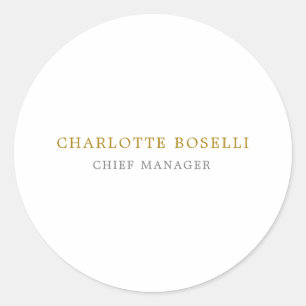 Sticker Rond Couleur d'or professionnelle minimaliste
