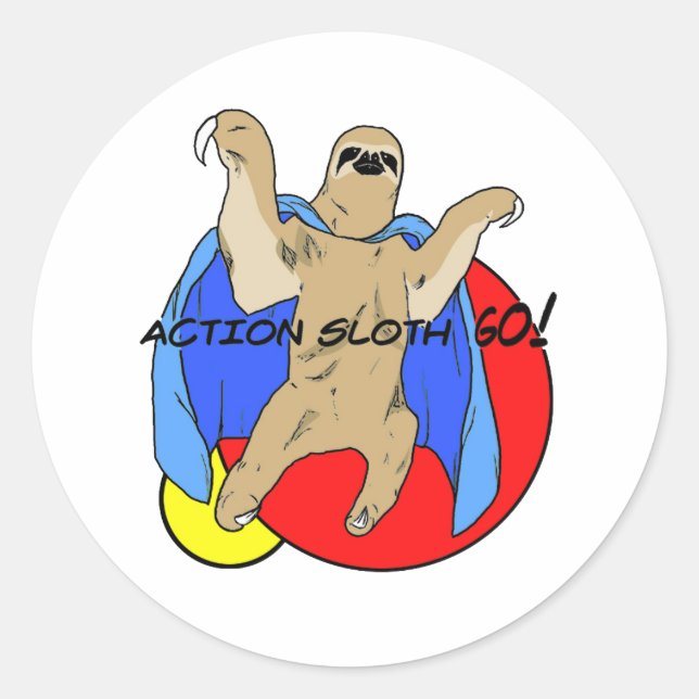 Sticker Rond Couleur du fentes d'action (Devant)