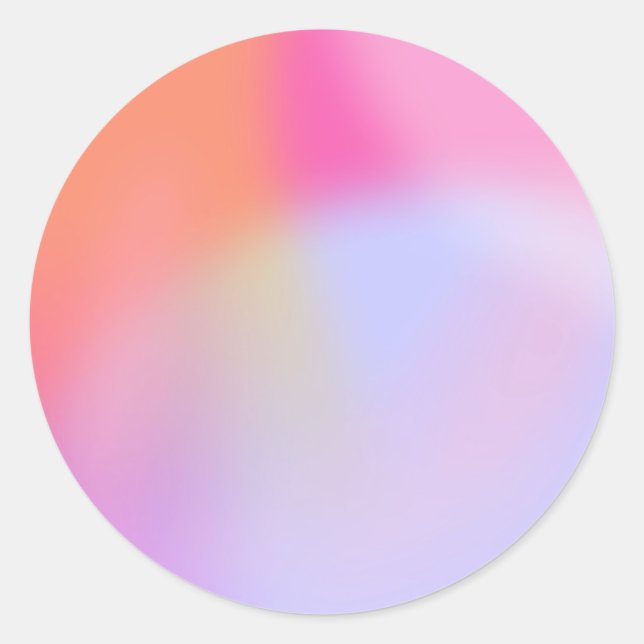 Sticker Rond Couleur Gradient Personnalisé Classic Classic Roun (Devant)