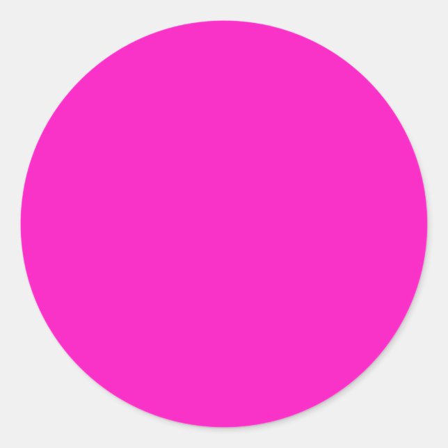 Sticker Rond Couleur moderne rose électrique (Devant)