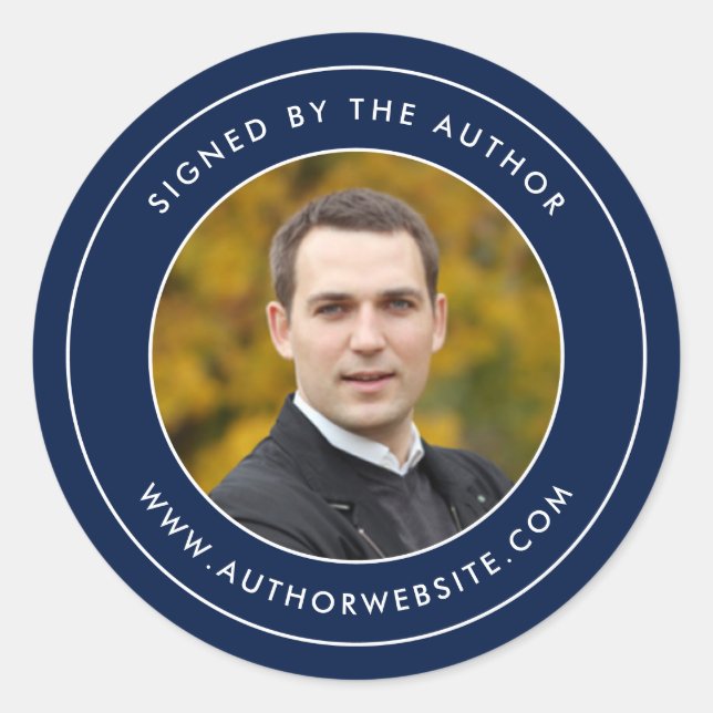 Sticker Rond Couleur Modifiable À La Frontière Signée Par L'Aut (Devant)