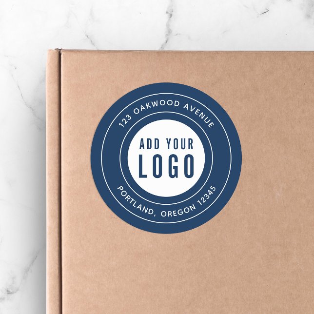 Sticker Rond Couleur modifiable Ajouter votre logo Bordure Adre (Créateur téléchargé)