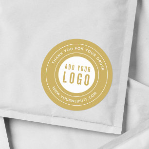 Sticker Rond Couleur modifiable Ajouter votre logo Merci bordur