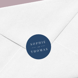 Sticker Rond Couleur modifiable Mariage classique moderne
