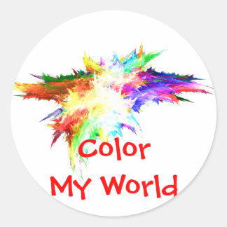 Sticker Rond Couleur Mon monde
