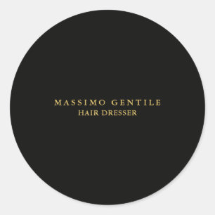 Sticker Rond Couleur Or Noir Professionnel Tendance