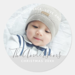 Sticker Rond Couleur personnalisée avec photo et texte personna