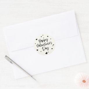 Sticker Rond Couleur personnalisée Heureuse Sainte-Valentin Cla