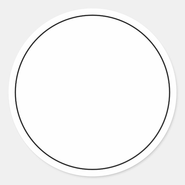Sticker Rond Couleur personnalisée vide (Devant)