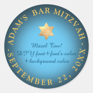 Sticker Rond Couleur PixDezines Bar Mitzvah/Bat mitzvah/do-it-y