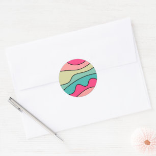 Sticker Rond Couleur ronde Abstraite 160422(01)