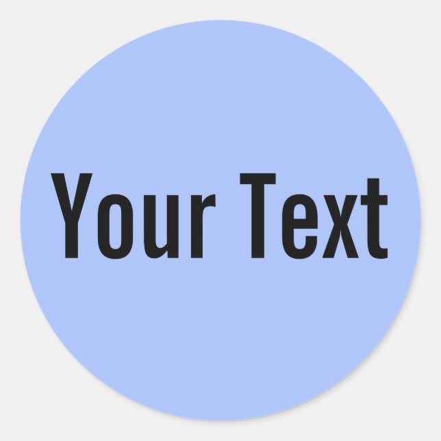Sticker Rond COULEUR SEULEMENT | bleu clair + votre texte (Devant)
