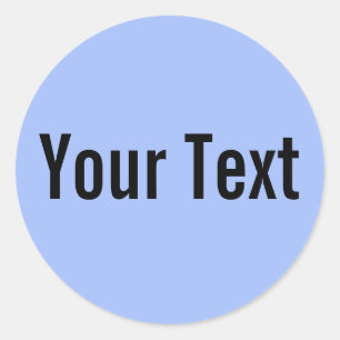 Sticker Rond COULEUR SEULEMENT   bleu clair + votre texte