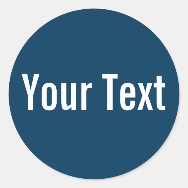 Sticker Rond COULEUR SEULEMENT | bleu foncé + votre texte (Devant)