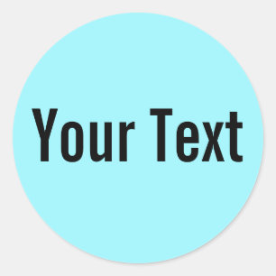 Sticker Rond COULEUR SEULEMENT   cyan + votre texte