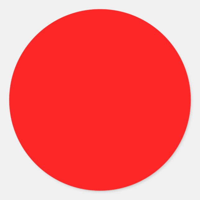 Sticker Rond Couleur simple rouge uni (Devant)