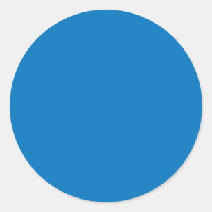 Sticker Rond Couleur solide bleu français