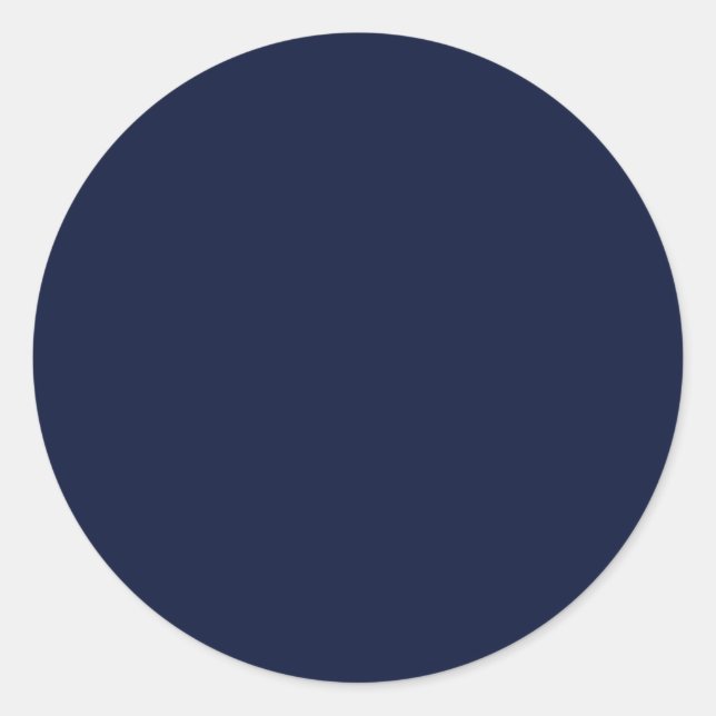 Sticker Rond Couleur solide bleu marine de minuit (Devant)