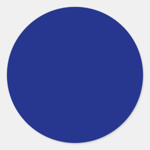 Sticker Rond Couleur solide bleu profond classique