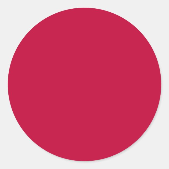 Sticker Rond Couleur solide crème Crimson (Devant)