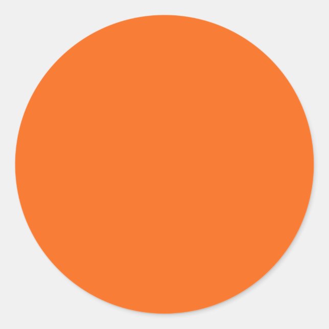Sticker Rond Couleur solide de tigre orange (Devant)