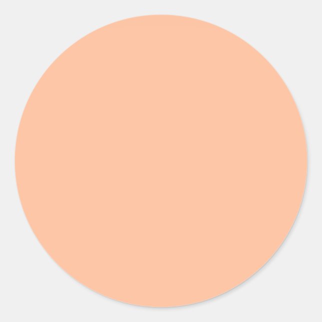 Sticker Rond Couleur solide Fuzz Peach (Devant)
