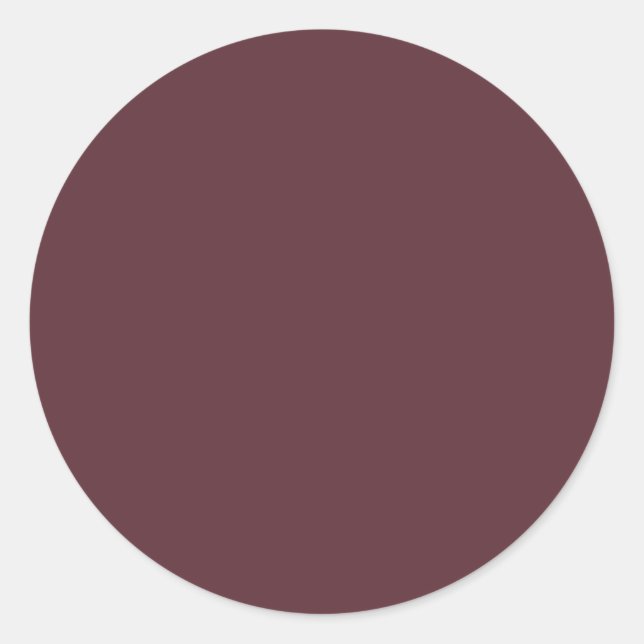 Sticker Rond Couleur solide Maroon profonde (Devant)