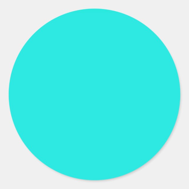 Sticker Rond Couleur solide turquoise brillante (Devant)