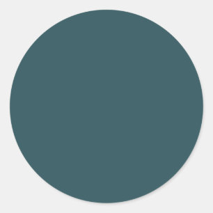 Sticker Rond Couleur solide Turquoise profonde