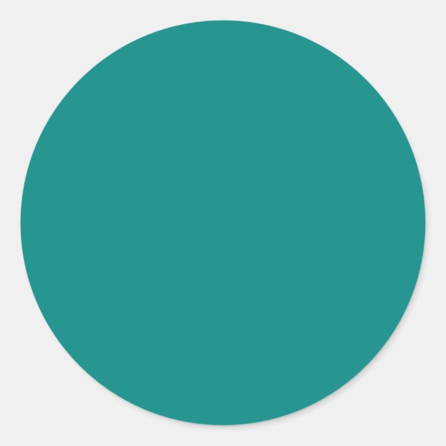 Sticker Rond Couleur turquoise verte solide (Devant)