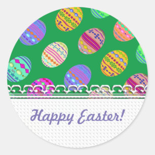 Sticker Rond Couleur U-pick/ Oeufs de Pâques Bedazzled avec/ Rh