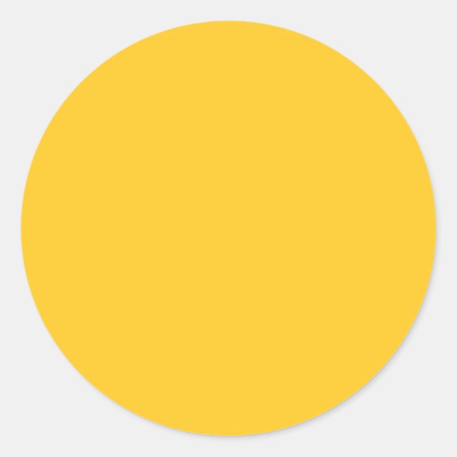 Sticker Rond Couleur uni jaune soleil (Devant)
