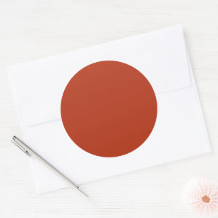 Sticker Rond Couleur uni rouge brûlé orange