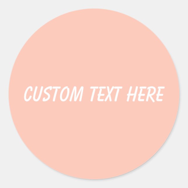 Sticker Rond Couleur uni simple délicat Tropical Peach (Devant)