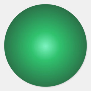 Sticker Rond Couleur verte élégante personnalisée Modèle bl
