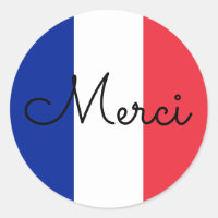 Couleurs du drapeau de France Merci