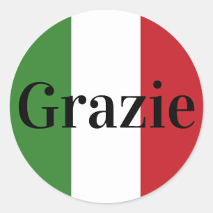 Sticker Rond Couleurs du drapeau italien Italie Vert Blanc Roug